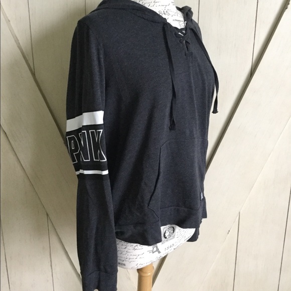 🖤PINK Collegiate Lace-Up Pullover🖤 - Picture 2 of 8